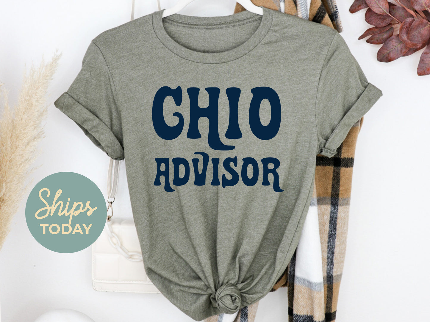 Chi Omega Best Advisor Sorority T-shirt _ 3106g