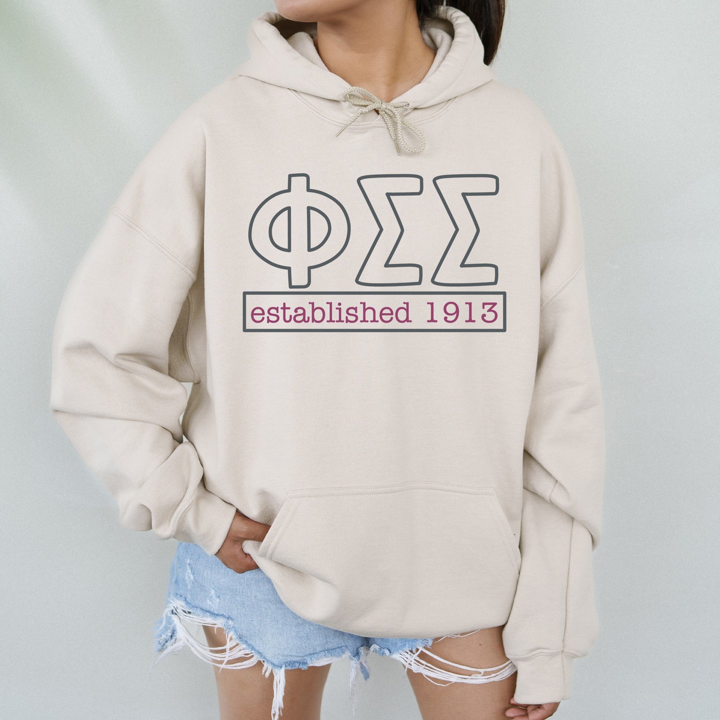 Phi Sigma Sigma Simply Greek Sorority Hoodie _ 39355g