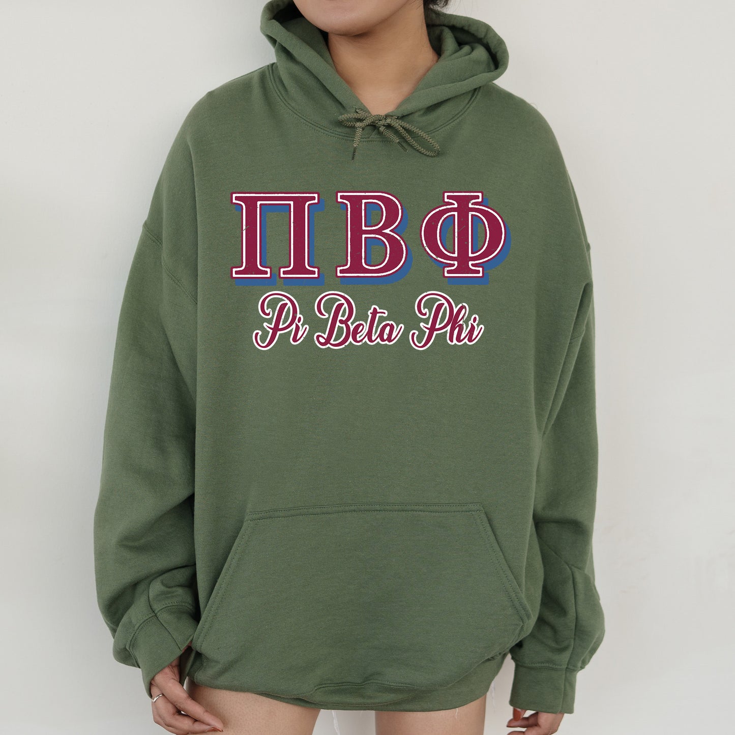 Pi Beta Phi Greek Colors Sorority Hoodie _ 36089g