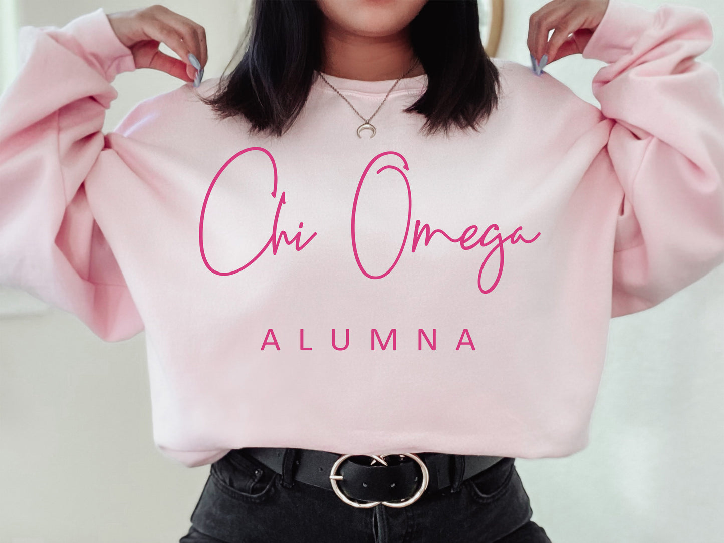 Chi Omega Simple and Sweet Alumna Sorority Sweatshirt _ 501g