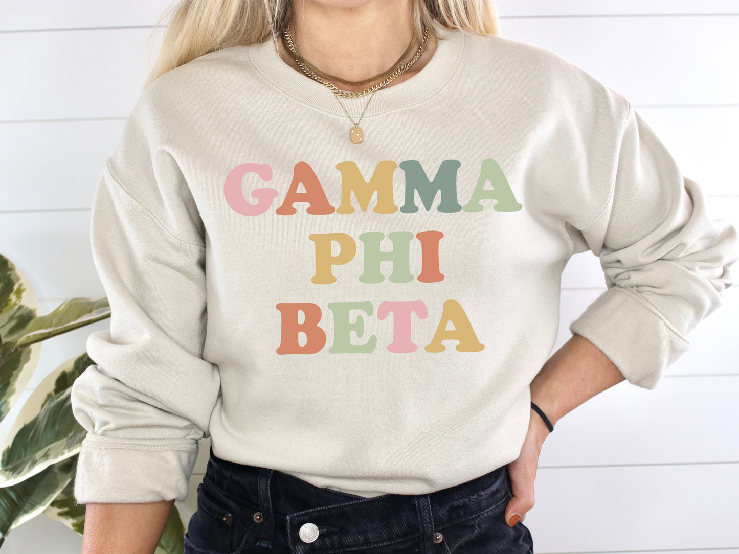 Gamma Phi Beta Bright and Proud Sorority Sweatshirt _ 428g