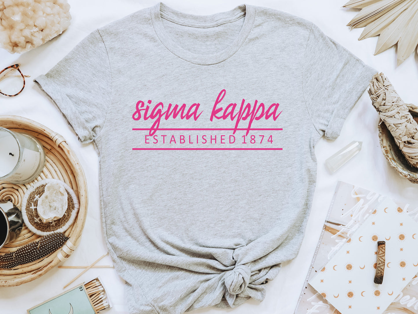 Sigma Delta Tau All Pink Sorority T-shirt _  773g