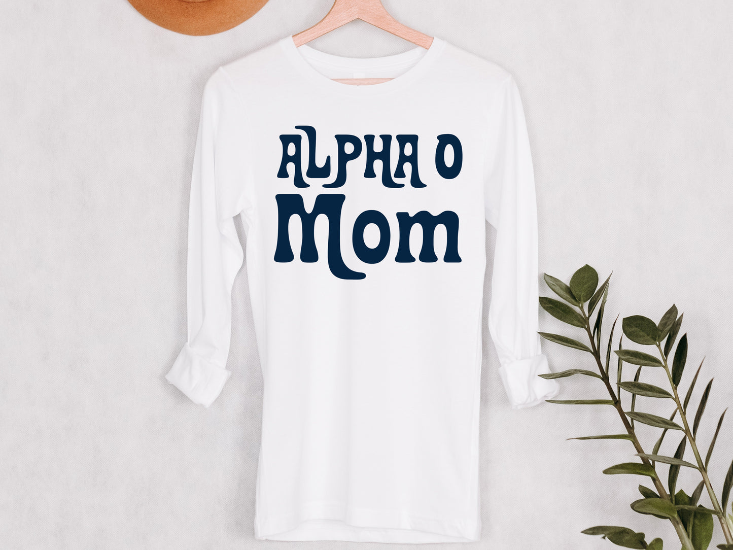 Alpha Omicron Pi Got it from my Mom Sorority Long Sleeve T-shirt _ 3075g