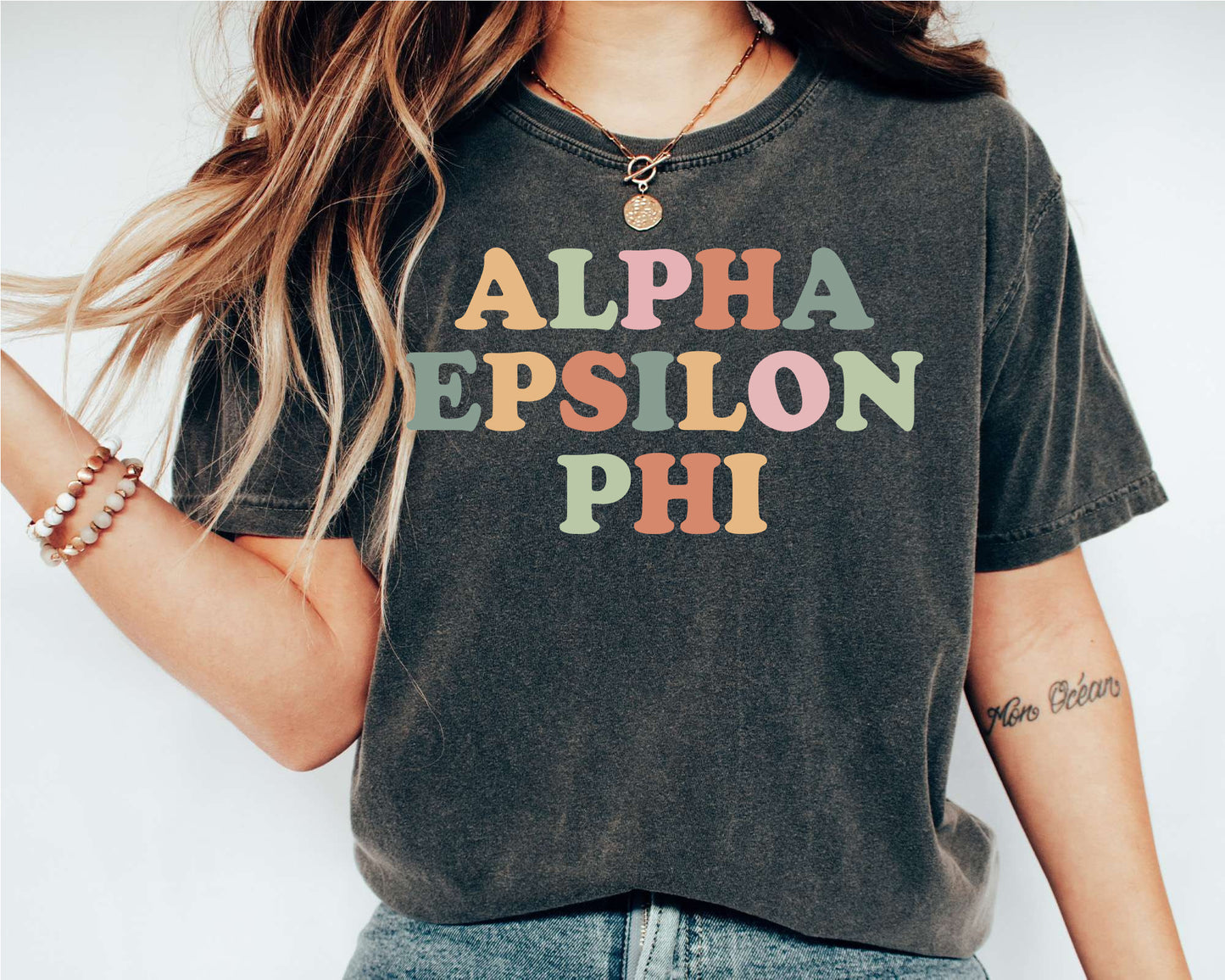 Alpha Epsilon Phi Bright and Proud Sorority T-shirt _ 416g