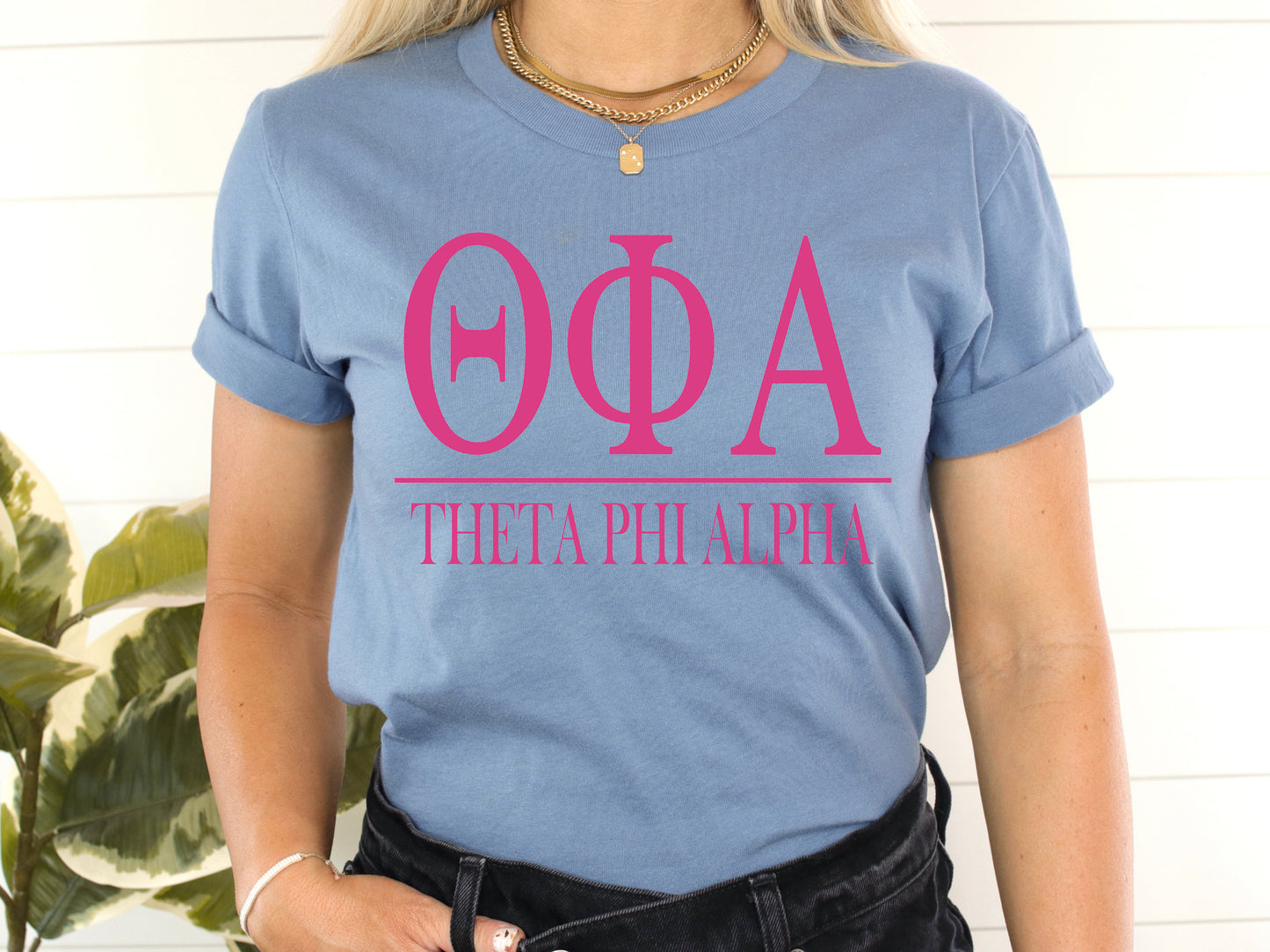 Theta Phi Alpha Loud Letters Sorority T-shirt _ 490g