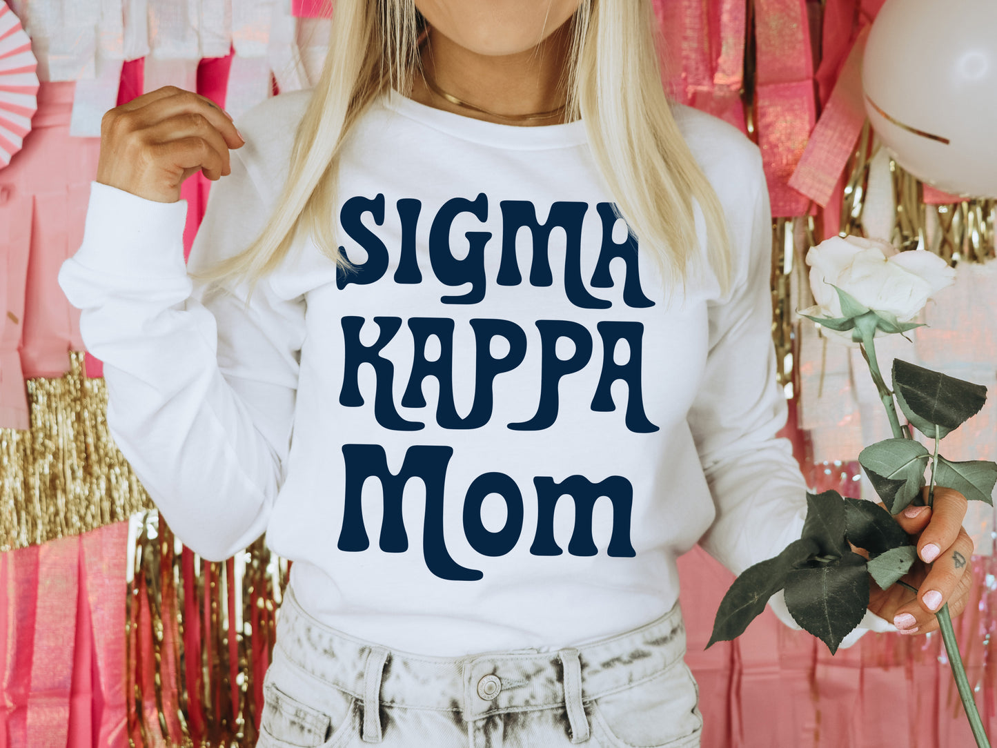 Sigma Kappa Got it from my Mom Sorority Long Sleeve T-shirt _ 3093g