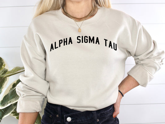 Alpha Sigma Tau Just Bold Sorority Sweatshirt _ 2376g