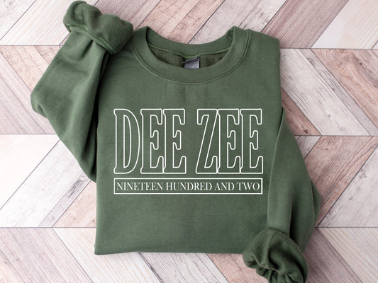 Delta Zeta Stencil Stacked Sorority Sweatshirt _ 2147g