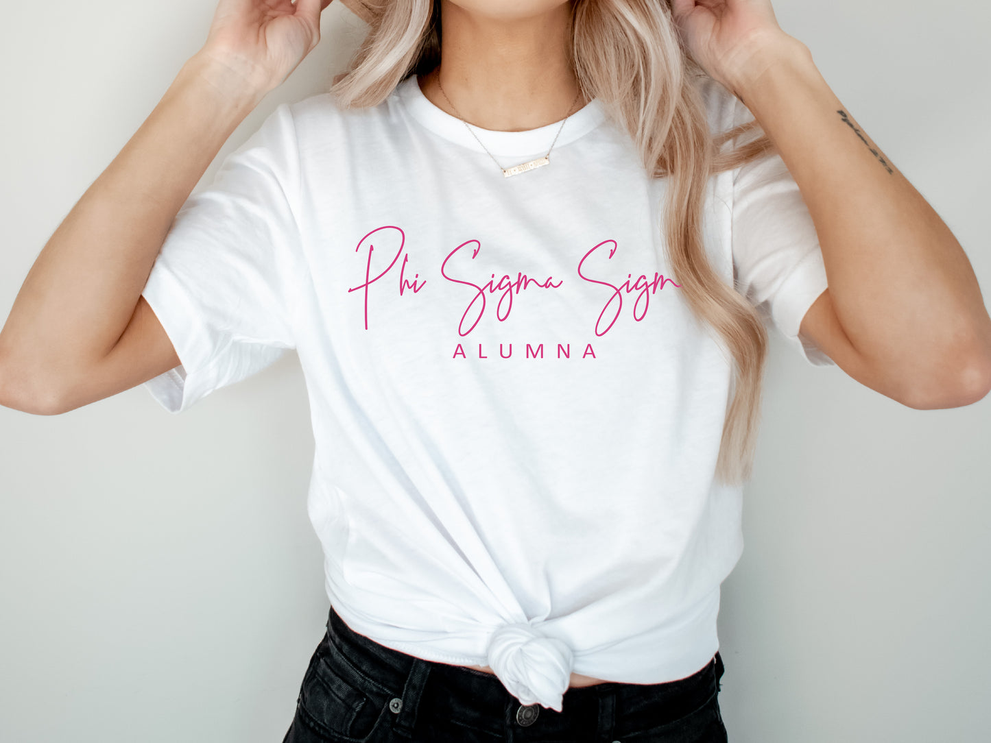 Phi Sigma Sigma Simple and Sweet Alumna Sorority T-shirt _ 511g