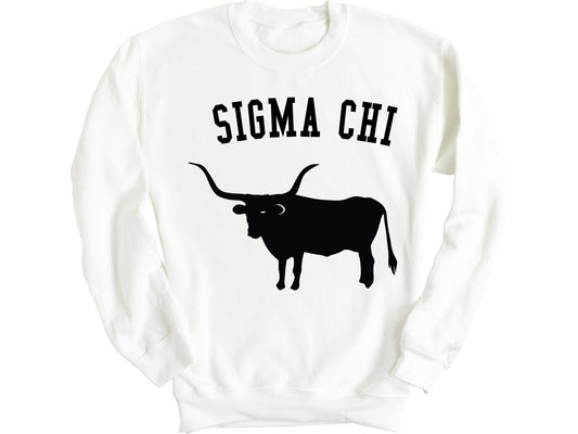 Sigma Chi Long Horn Fraternity Sweatshirt _ 1546g