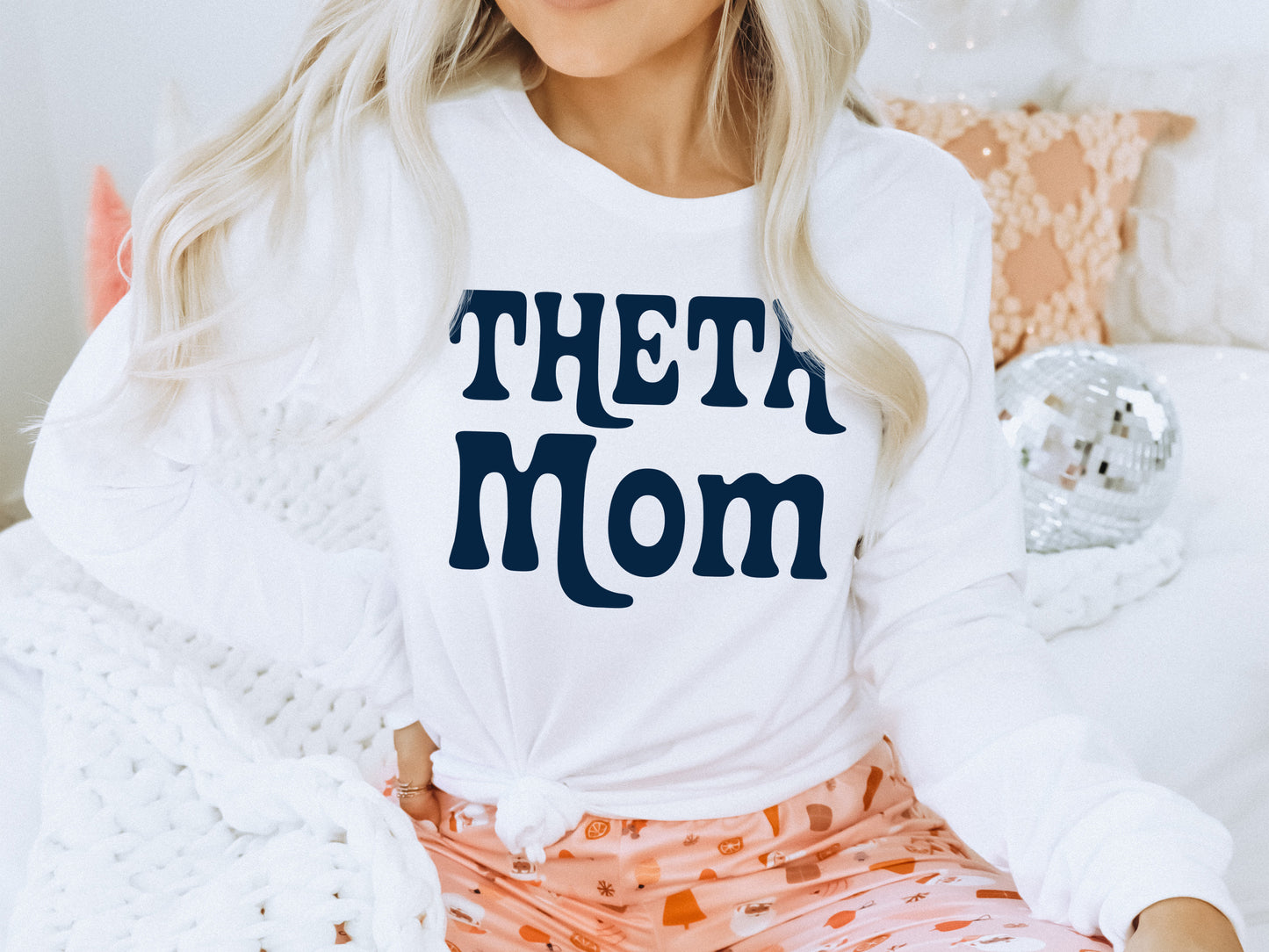 Kappa Alpha Theta Got it from my Mom Sorority Long Sleeve T-shirt _ 3086g