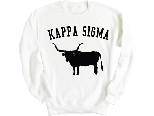 Kappa Sigma Long Horn Fraternity Sweatshirt _ 1536g