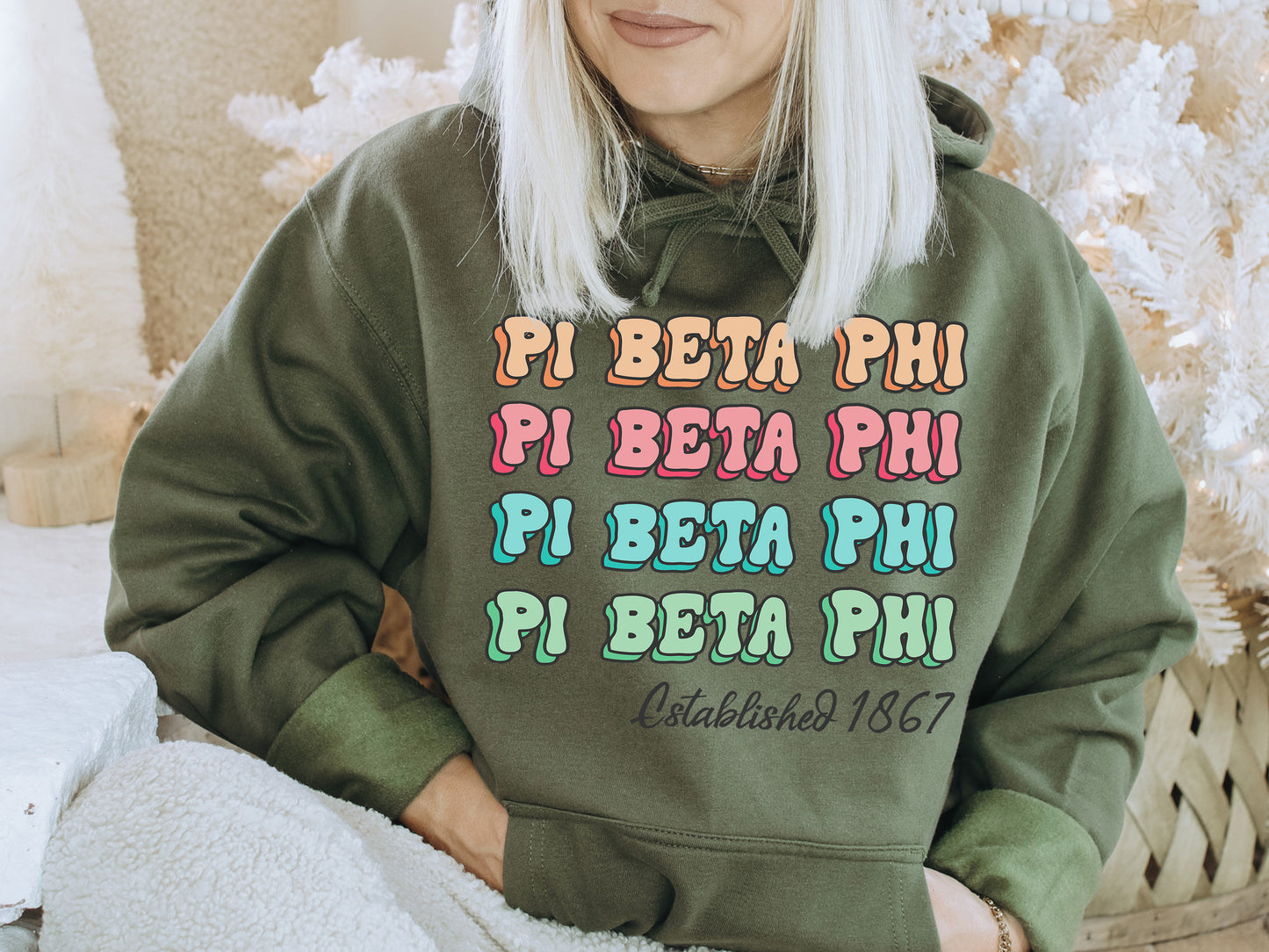 Pi Beta Phi Lucy Sorority Hoodie _ 278g
