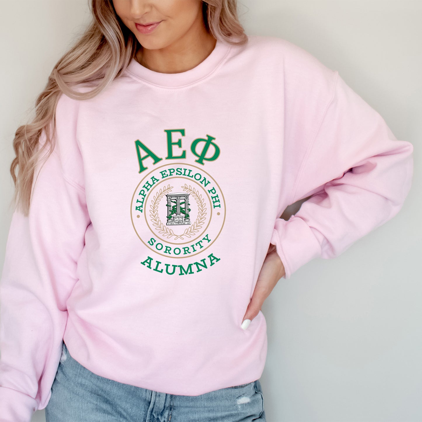 Alpha Epsilon Phi Alumna Vintage Sorority Sweatshirt _ 31011g