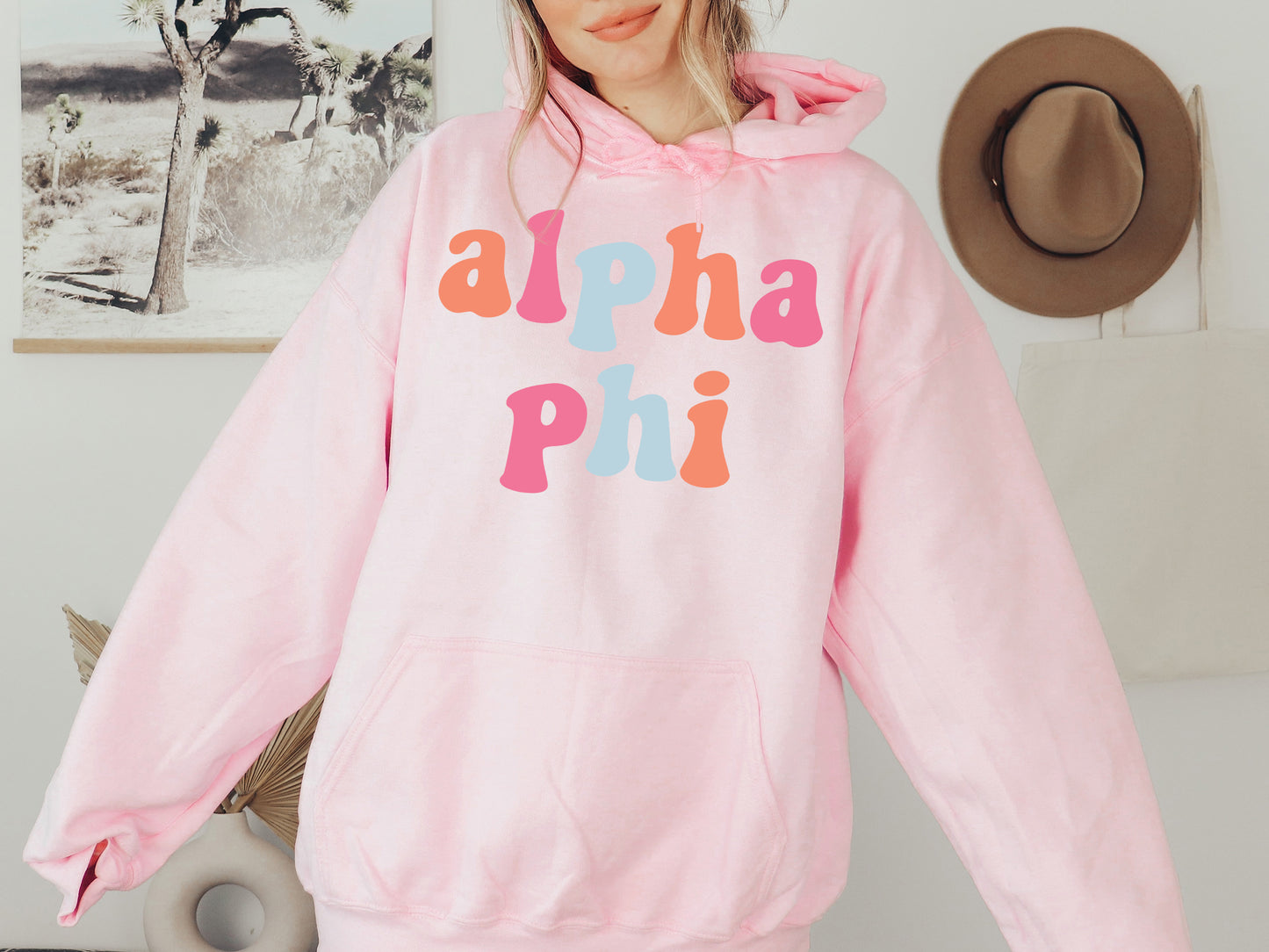 Alpha Phi Vividly Vibrant Sorority Hoodie _ 3154g