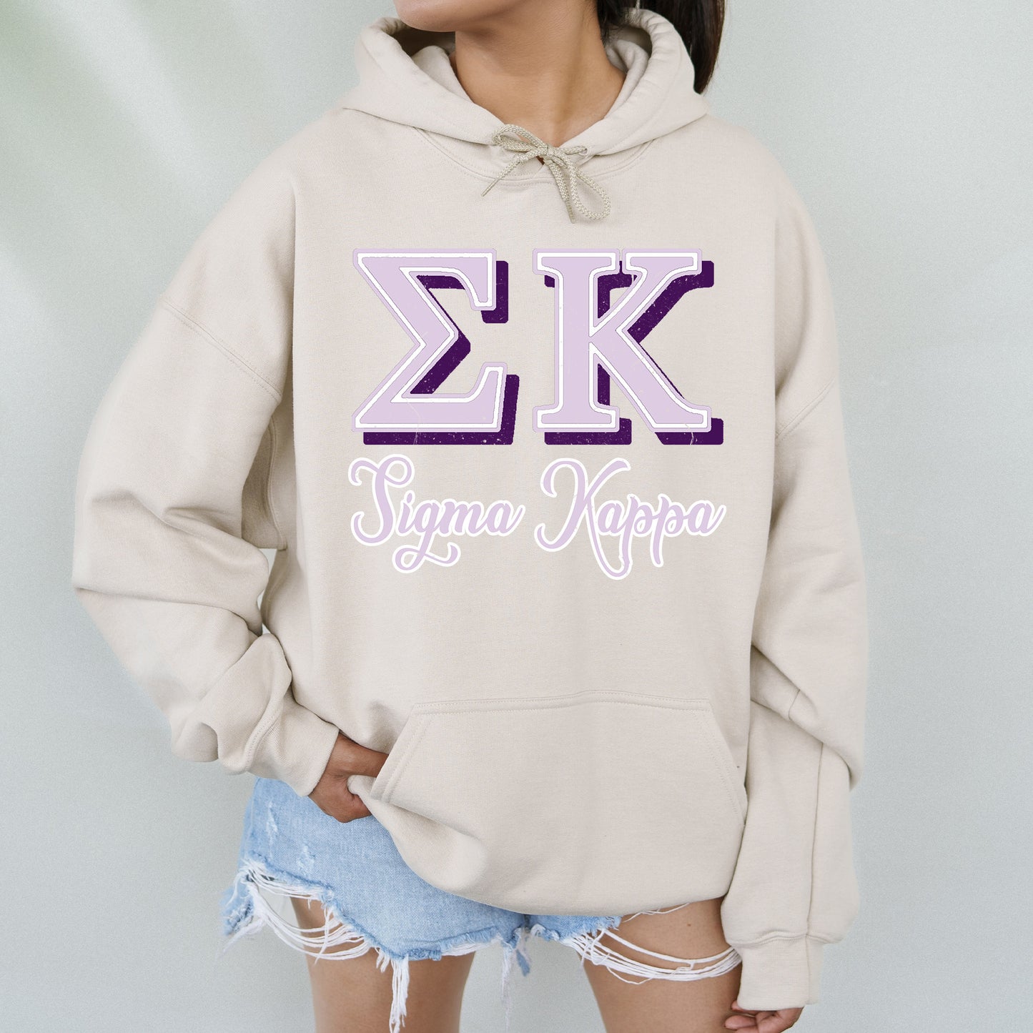 Sigma Kappa Greek Colors Sorority Hoodie _ 36091g