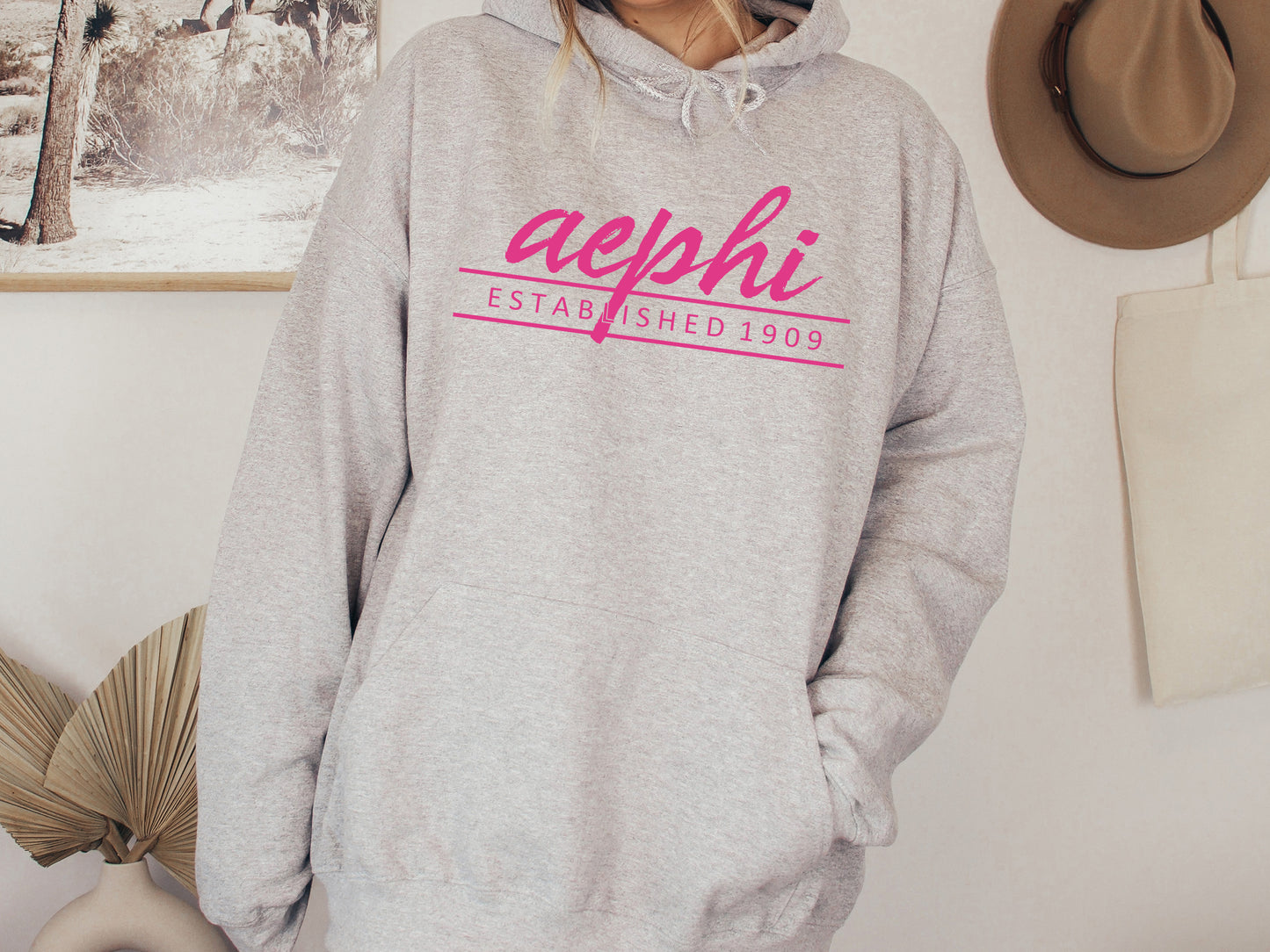 Alpha Epsilon Phi All Pink Sorority Hoodie _ 754g