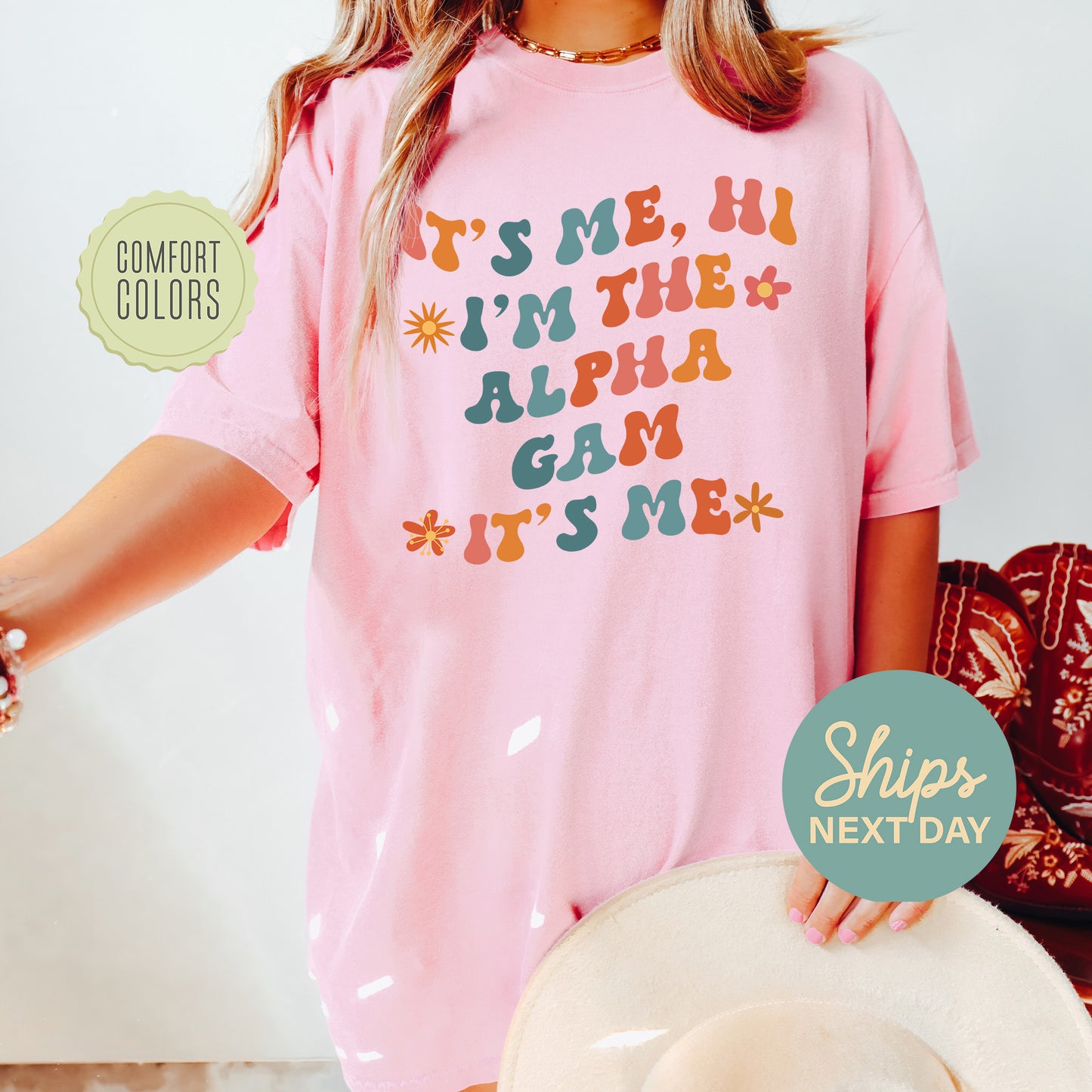 Alpha Gamma Delta Style Comfort Colors Sorority T-shirt _ 35994g