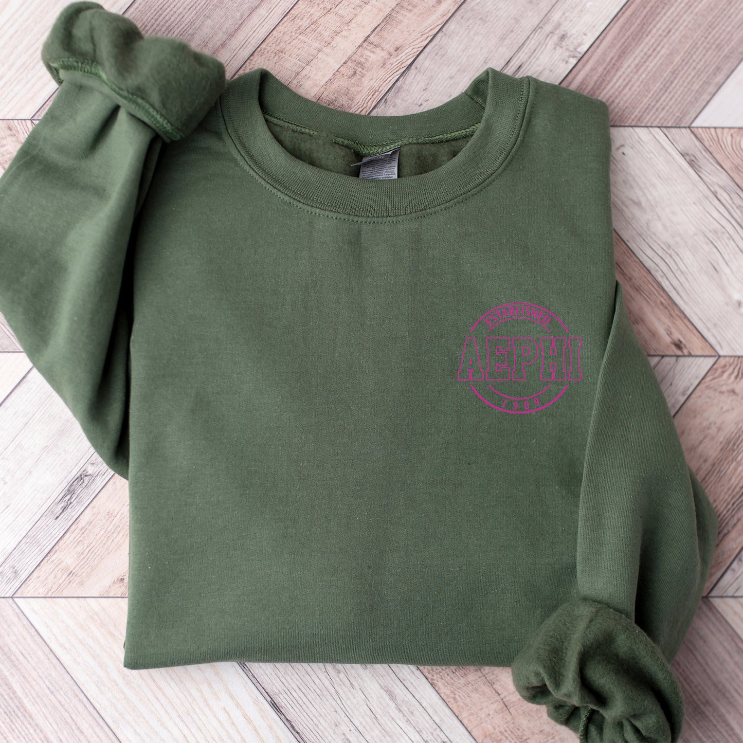 Alpha Epsilon Phi Stamped Sorority Sweatshirt _ 39113g