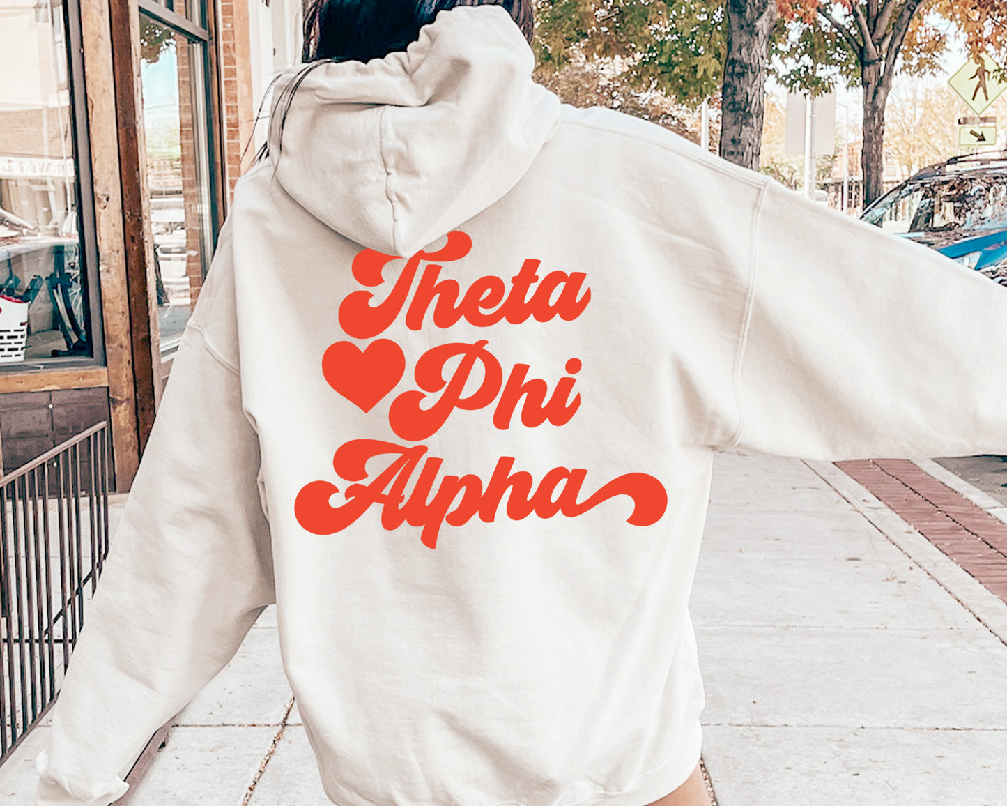 Theta Phi Alpha Red Heart Sorority Hoodie _ 33370g