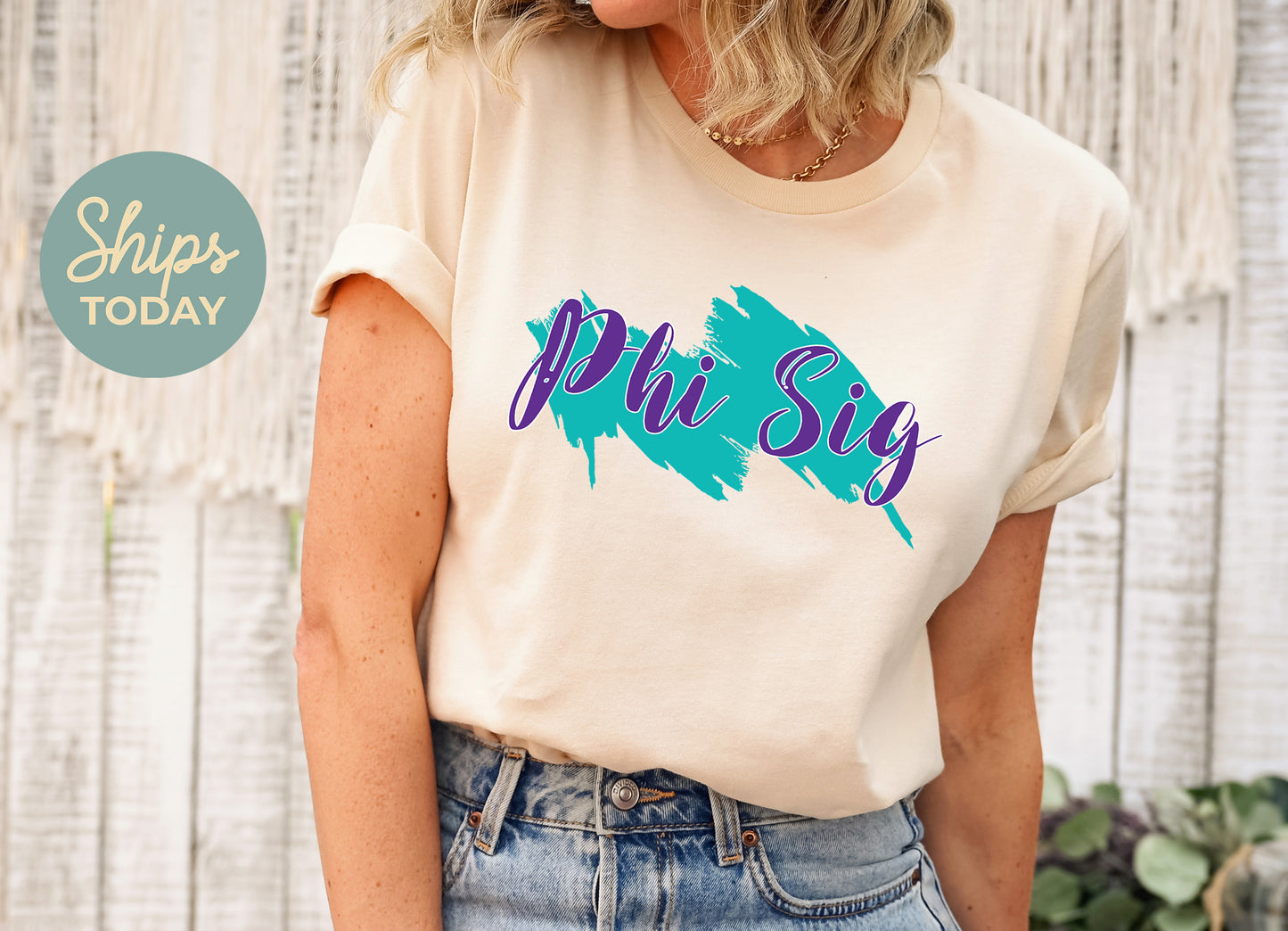 Phi Sigma Sigma Paint Party Sorority T-shirt _ 4491g
