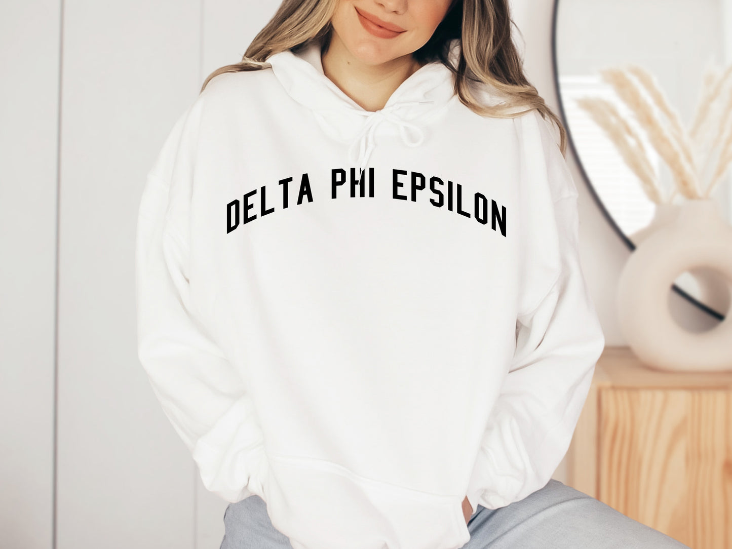 Delta Phi Epsilon Just Bold Sorority Hoodie _ 2381g