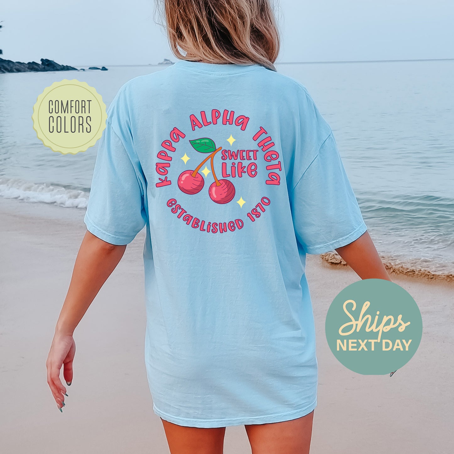 Kappa Alpha Theta Sweet Like Cherry Comfort Colors Sorority T-shirt _ 32044g