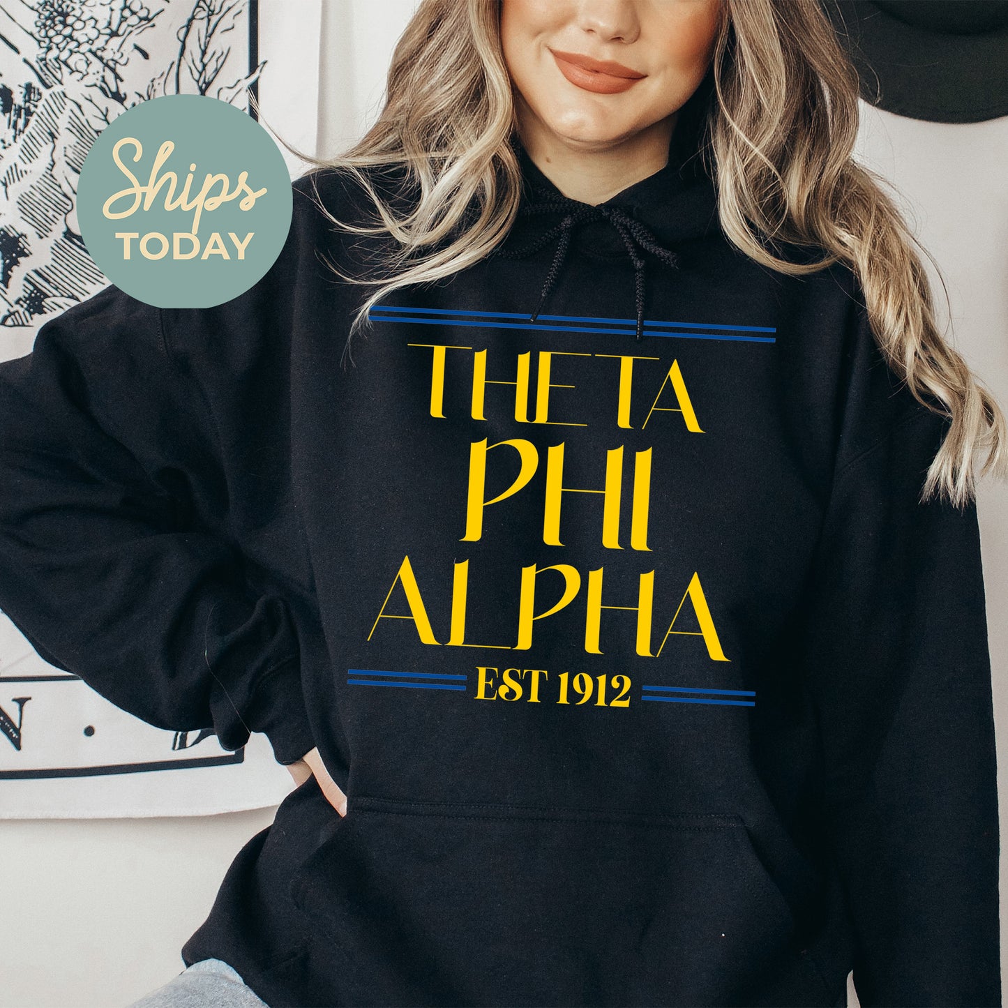 Theta Phi Alpha Greek Harmony Sorority Hoodie _ 34988g