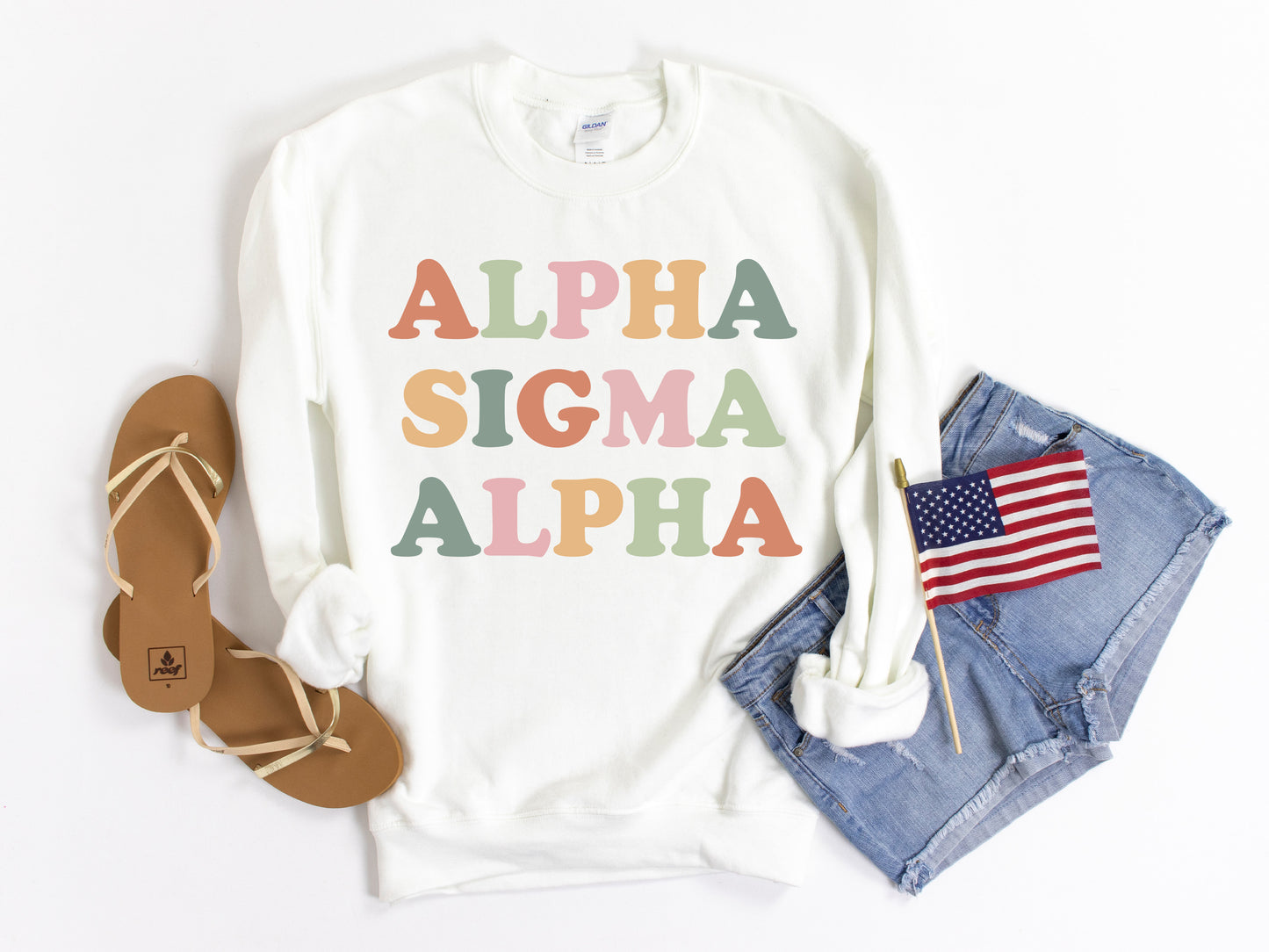 Alpha Sigma Alpha Bright and Proud Sorority Sweatshirt _ 420g