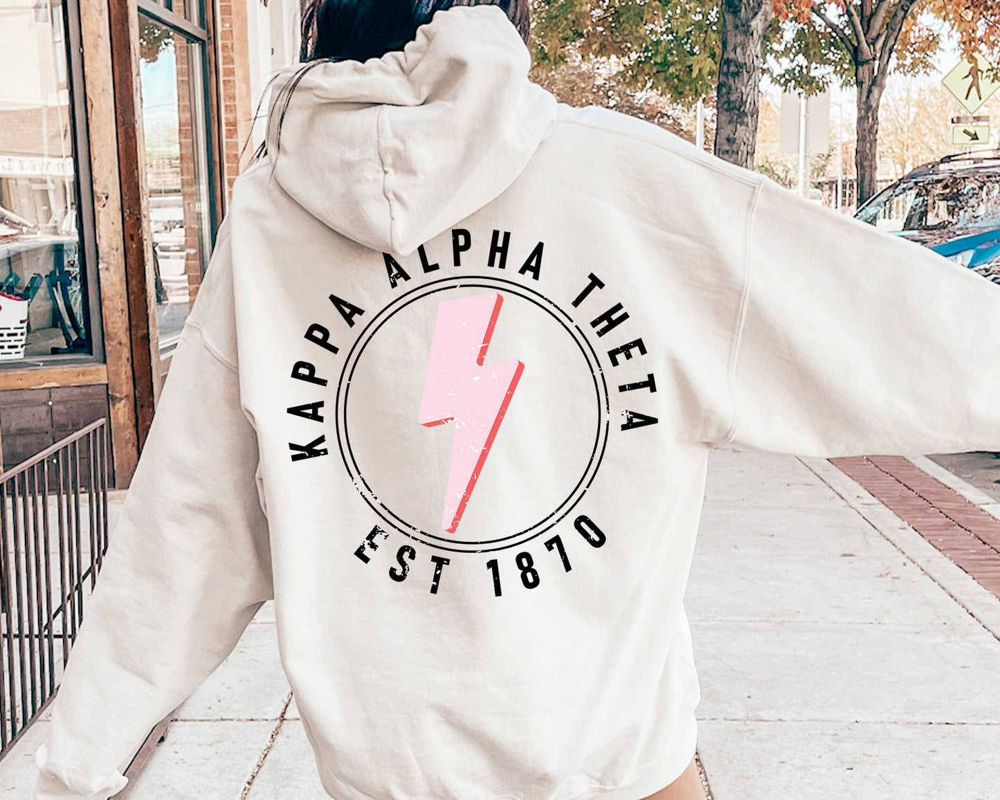 Kappa Alpha Theta Pinkish Strike Sorority Hoodie _ 33117g