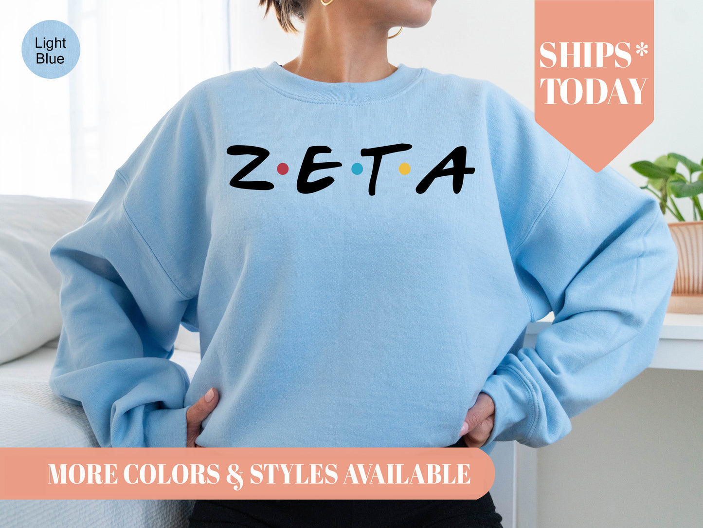 Zeta Tau Alpha Friends Frenzy Sorority Sweatshirt _ 30671g