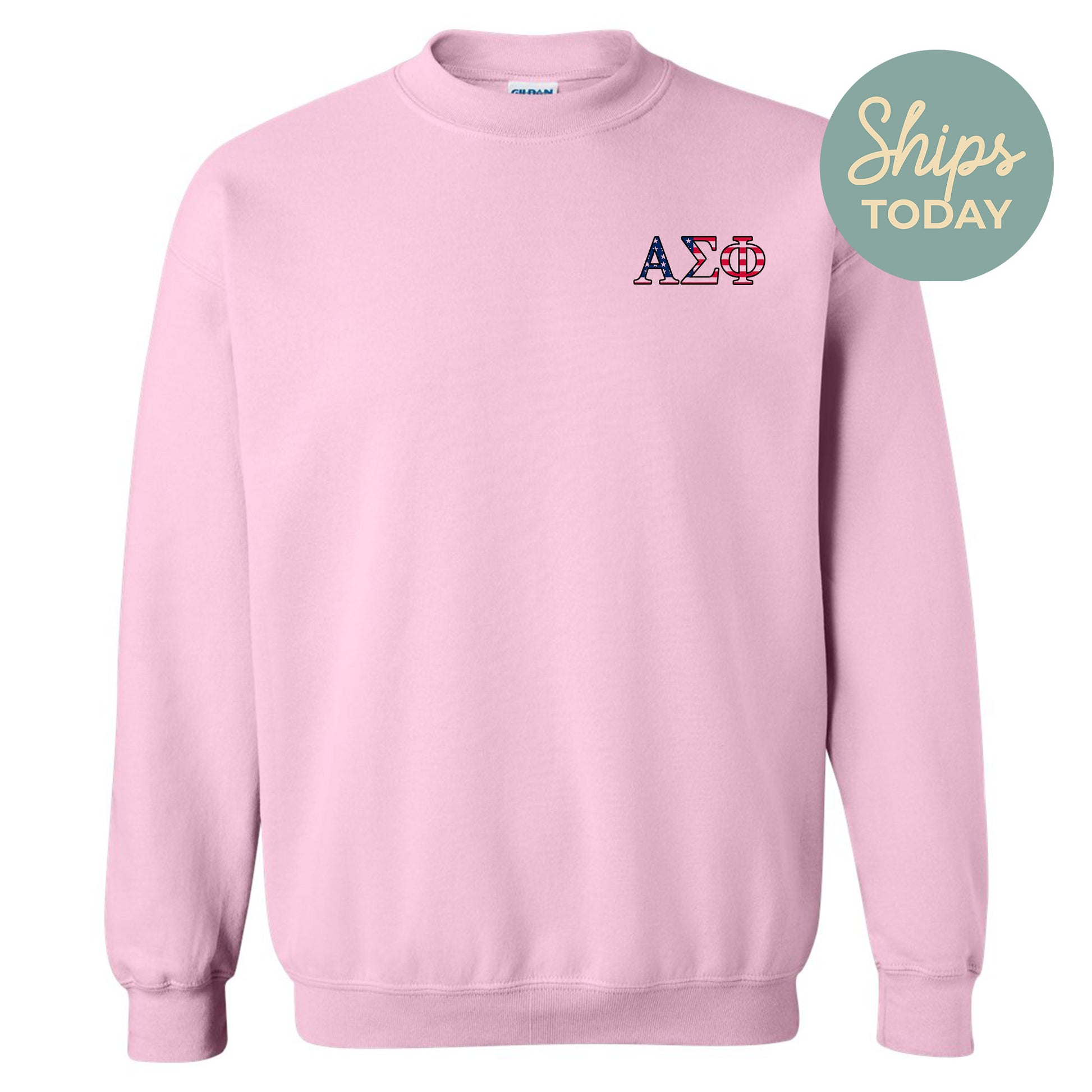 a pink sweatshirt with the words ships today on it