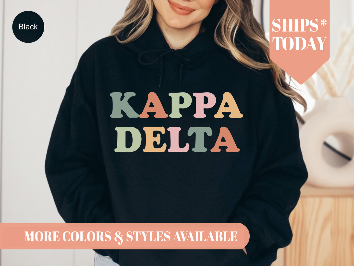Kappa Delta Bright and Proud Sorority Hoodie _ 430g