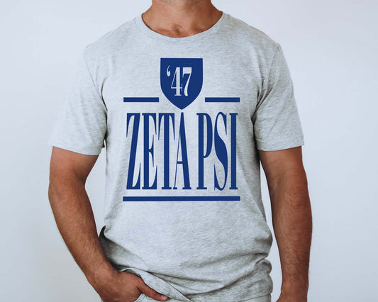 Zeta Beta Tau Shield Fraternity T-shirt _ 1212g