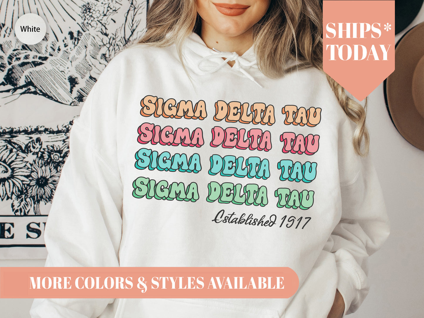 Sigma Delta Tau Lucy Sorority Hoodie _ 279g