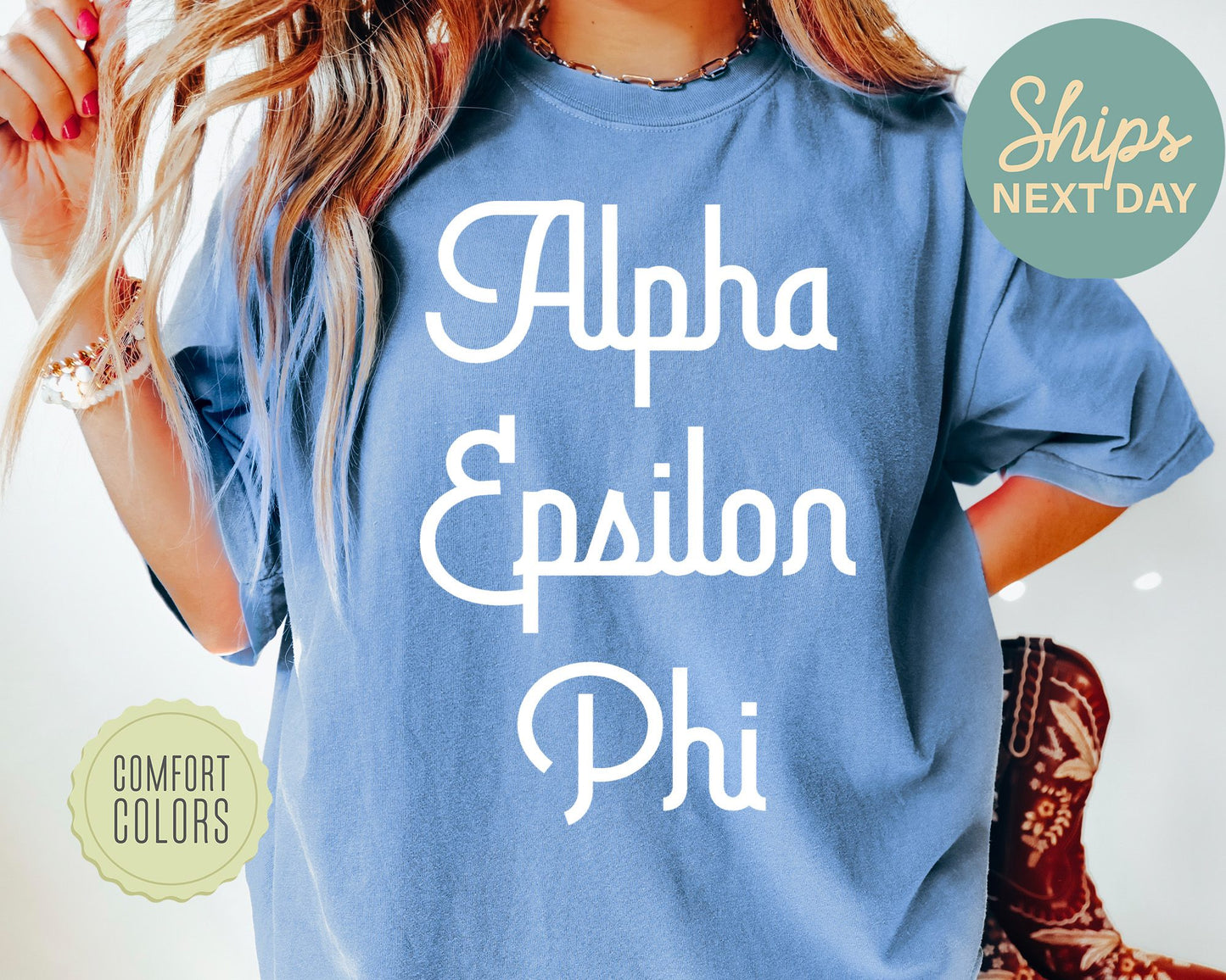 Alpha Epsilon Phi All About That Pop Comfort Colors Sorority T-shirt _ 2683g