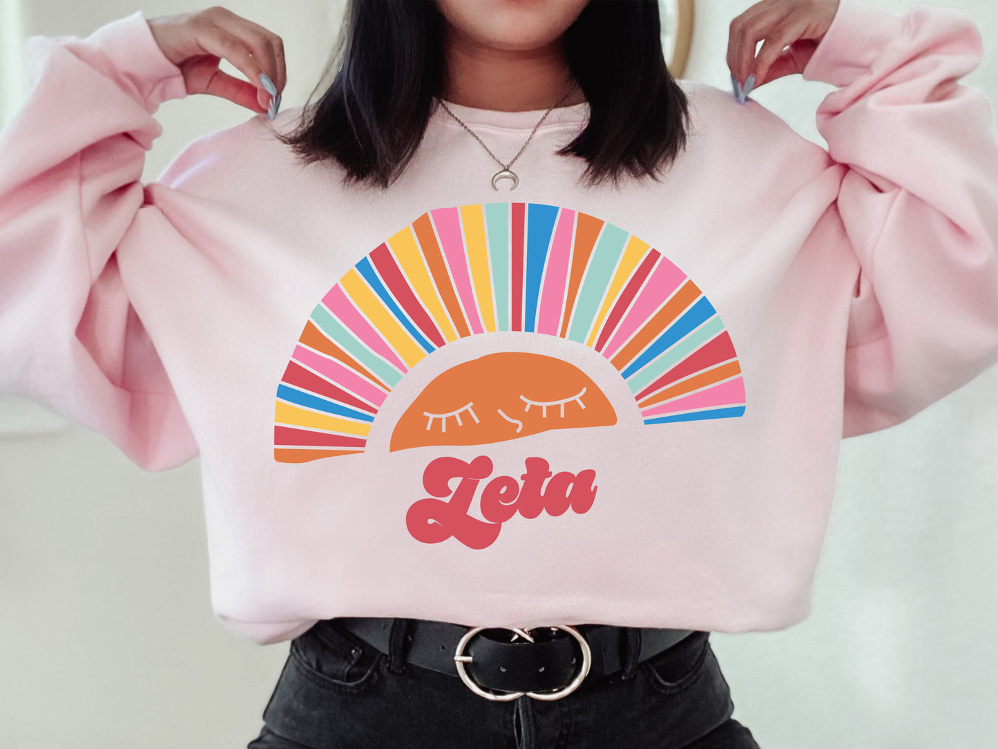 Zeta Tau Alpha Sunshine Sorority Sweatshirt _ 3332g