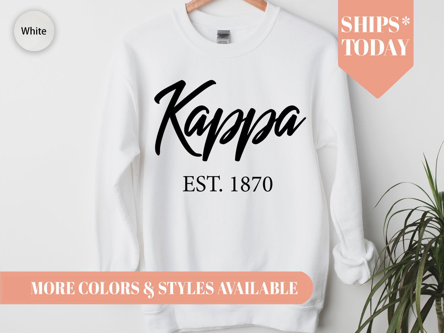 Kappa Kappa Gamma Black Flowy Sorority Sweatshirt _ 94g