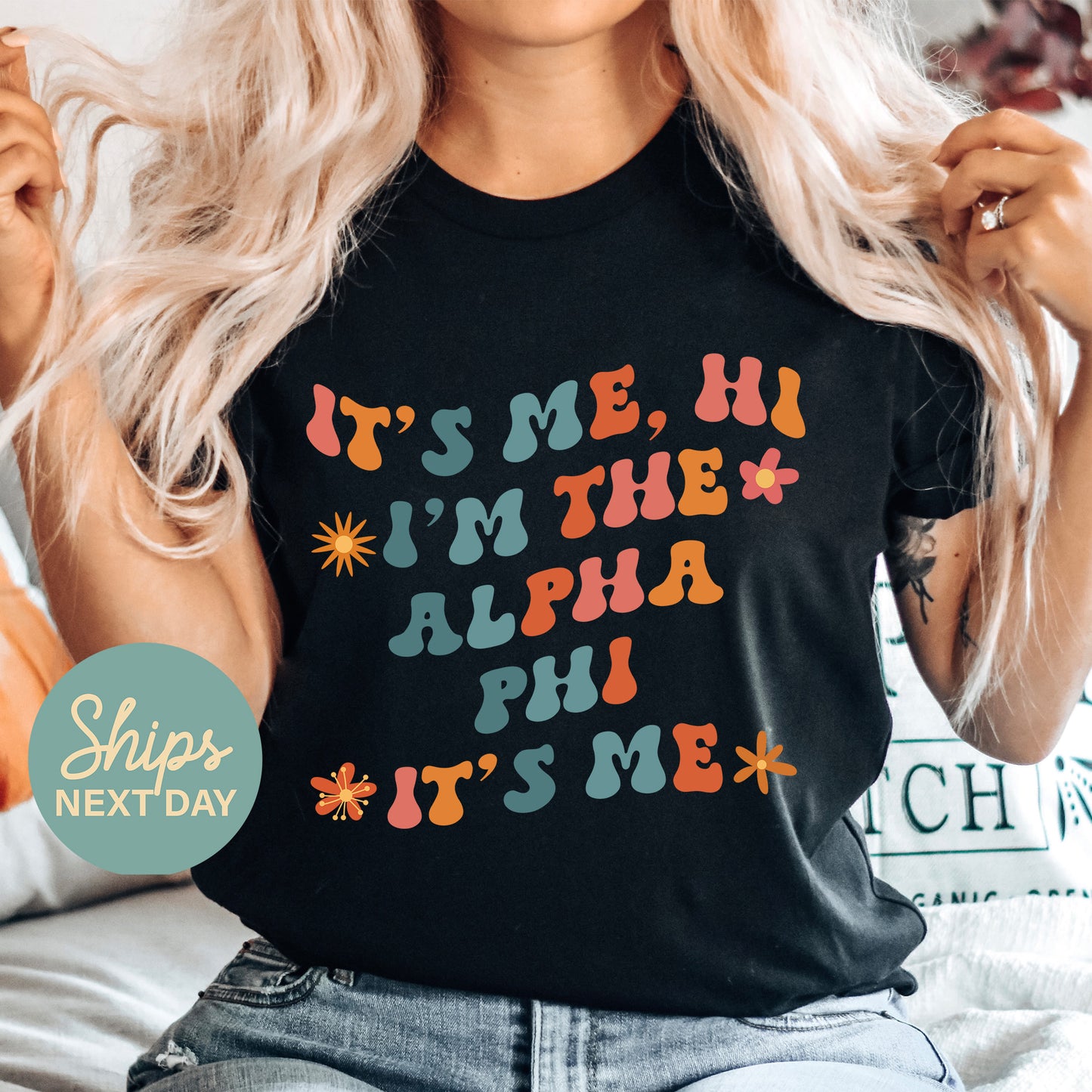 Alpha Phi Style Sorority T-shirt _ 35996g