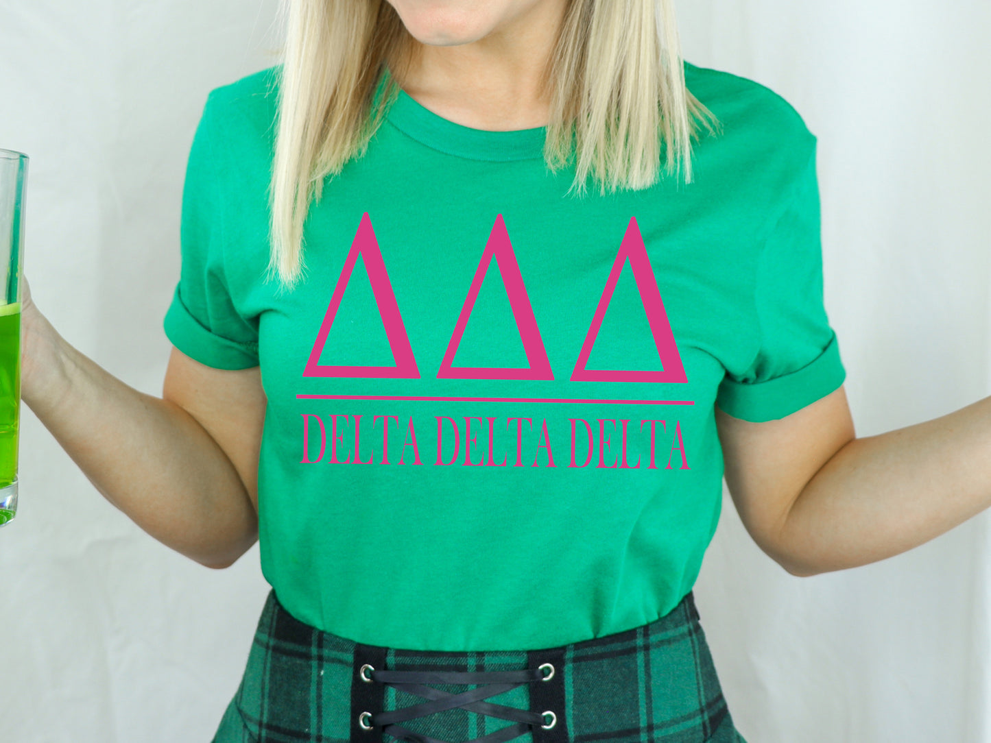 Delta Delta Delta Loud Letters Sorority T-shirt _ 476g
