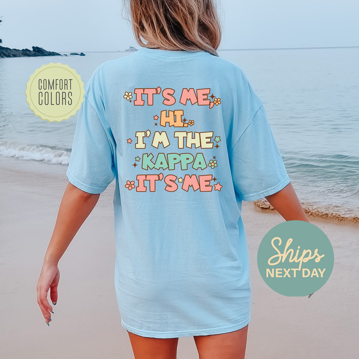 Kappa Kappa Gamma Signature Chic Comfort Colors Sorority T-shirt _ 35982g