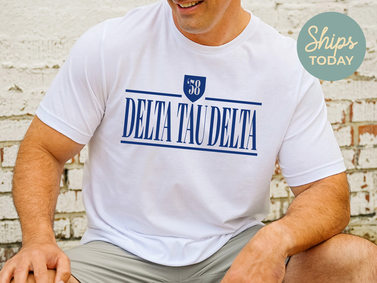 Delta Tau Delta Shield Fraternity T-shirt _ 1191g