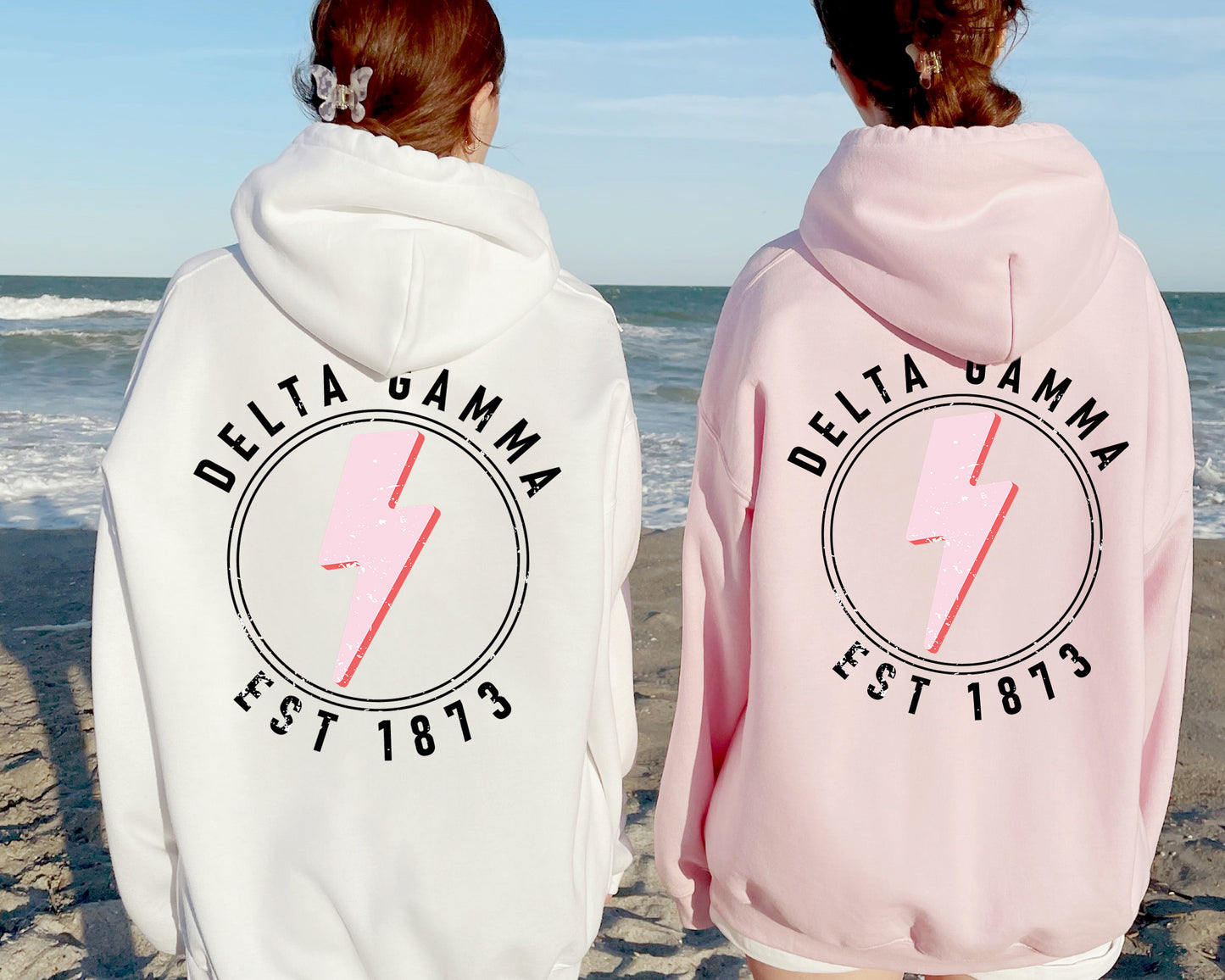 Delta Gamma Pinkish Strike Sorority Hoodie _ 33113g