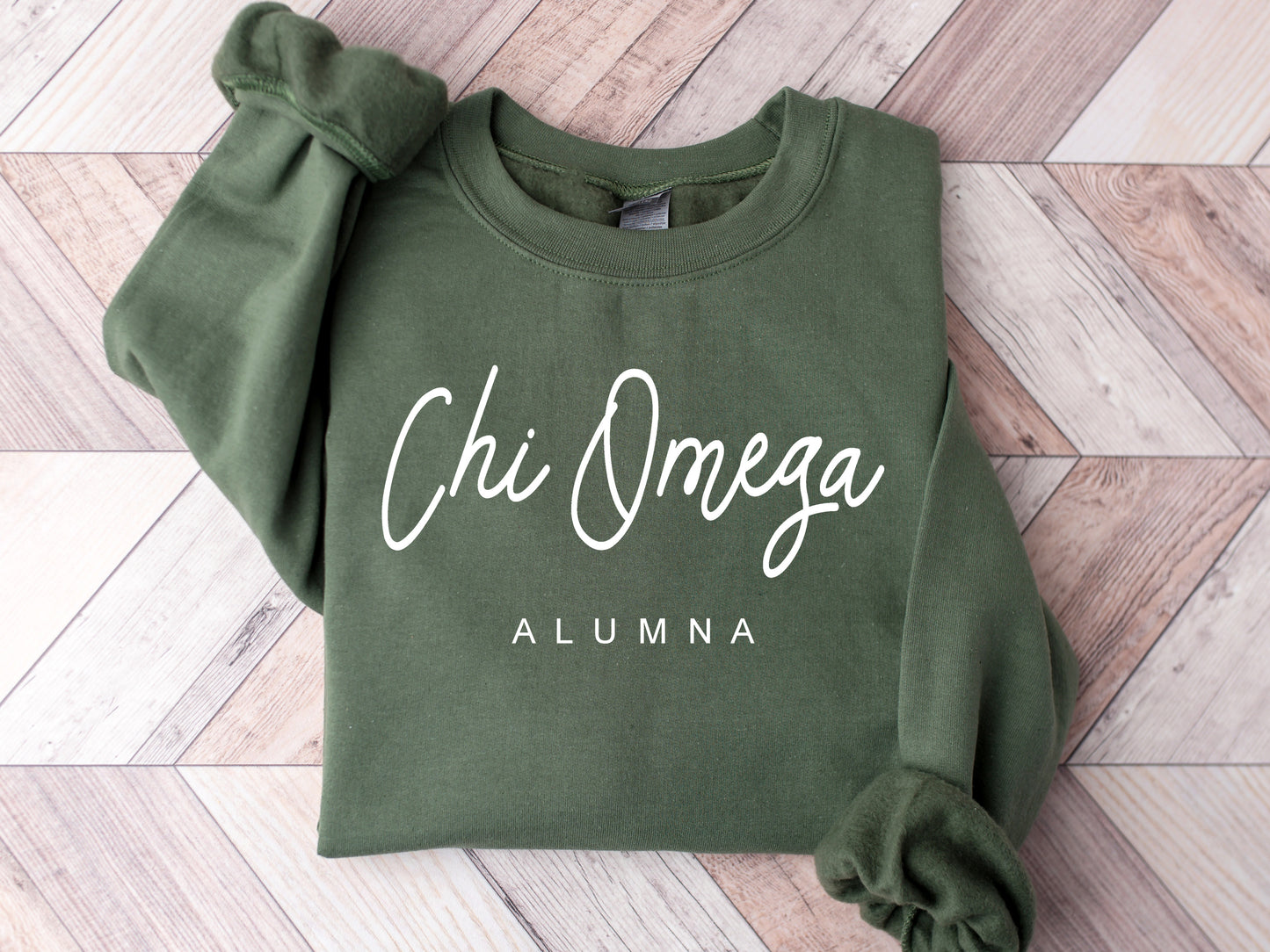 Chi Omega Flashy Alumna Sorority Sweatshirt _ 2534g