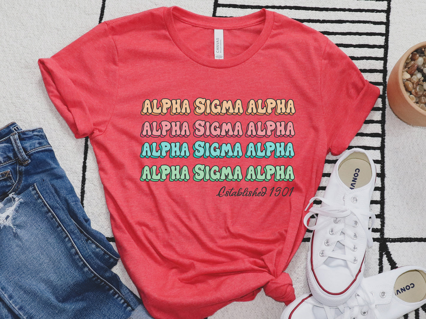 Alpha Sigma Alpha Lucy Sorority T-shirt _ 264g