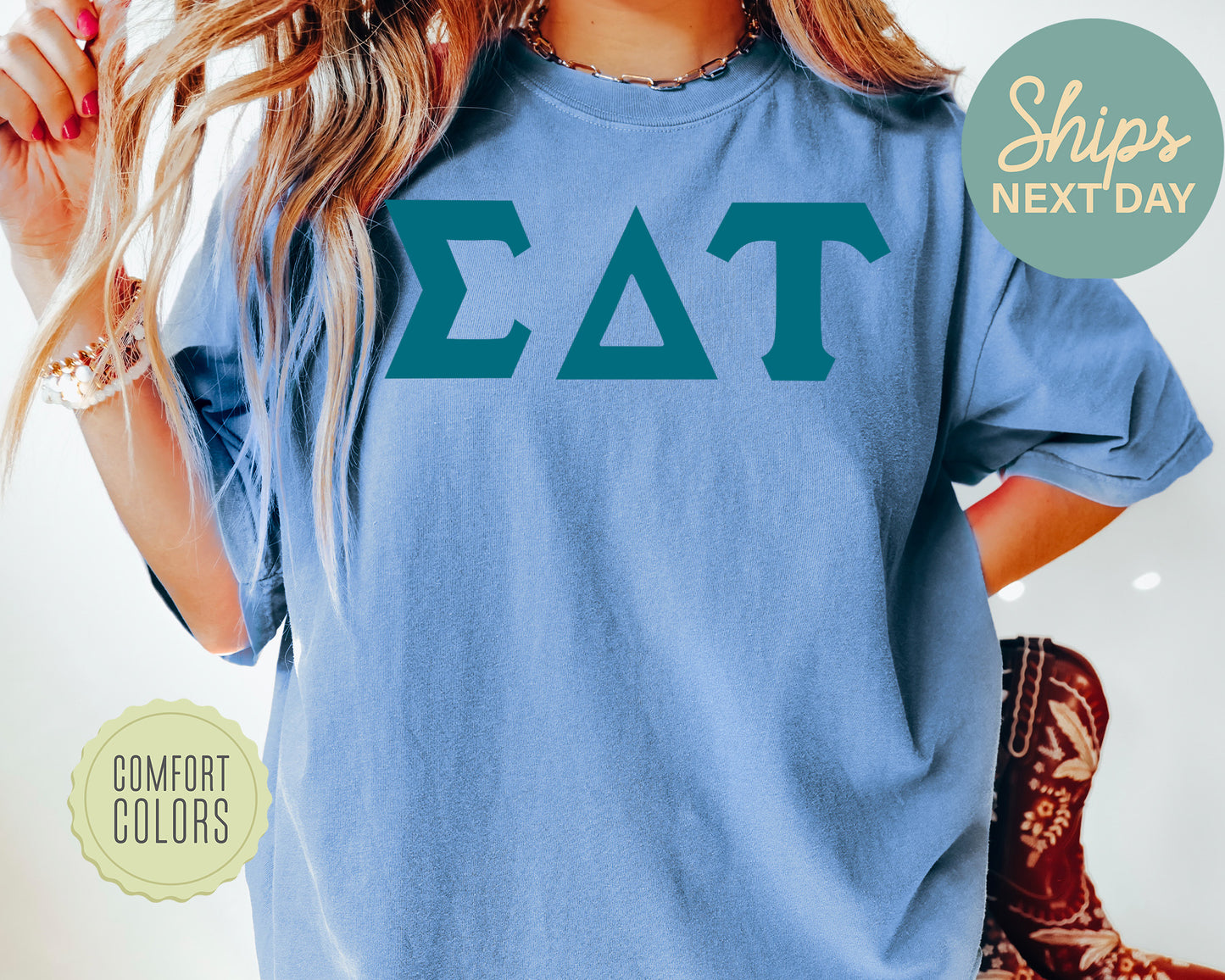 Sigma Delta Tau Back to the Basics Comfort Colors Sorority T-shirt _ 643g