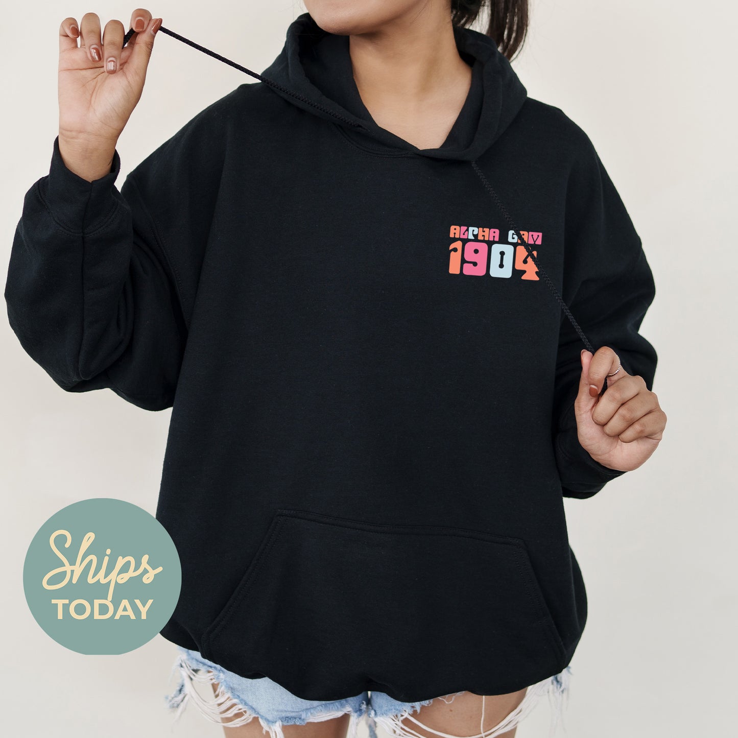 Alpha Gamma Delta Vibrant Verve Sorority Hoodie _ 32604g