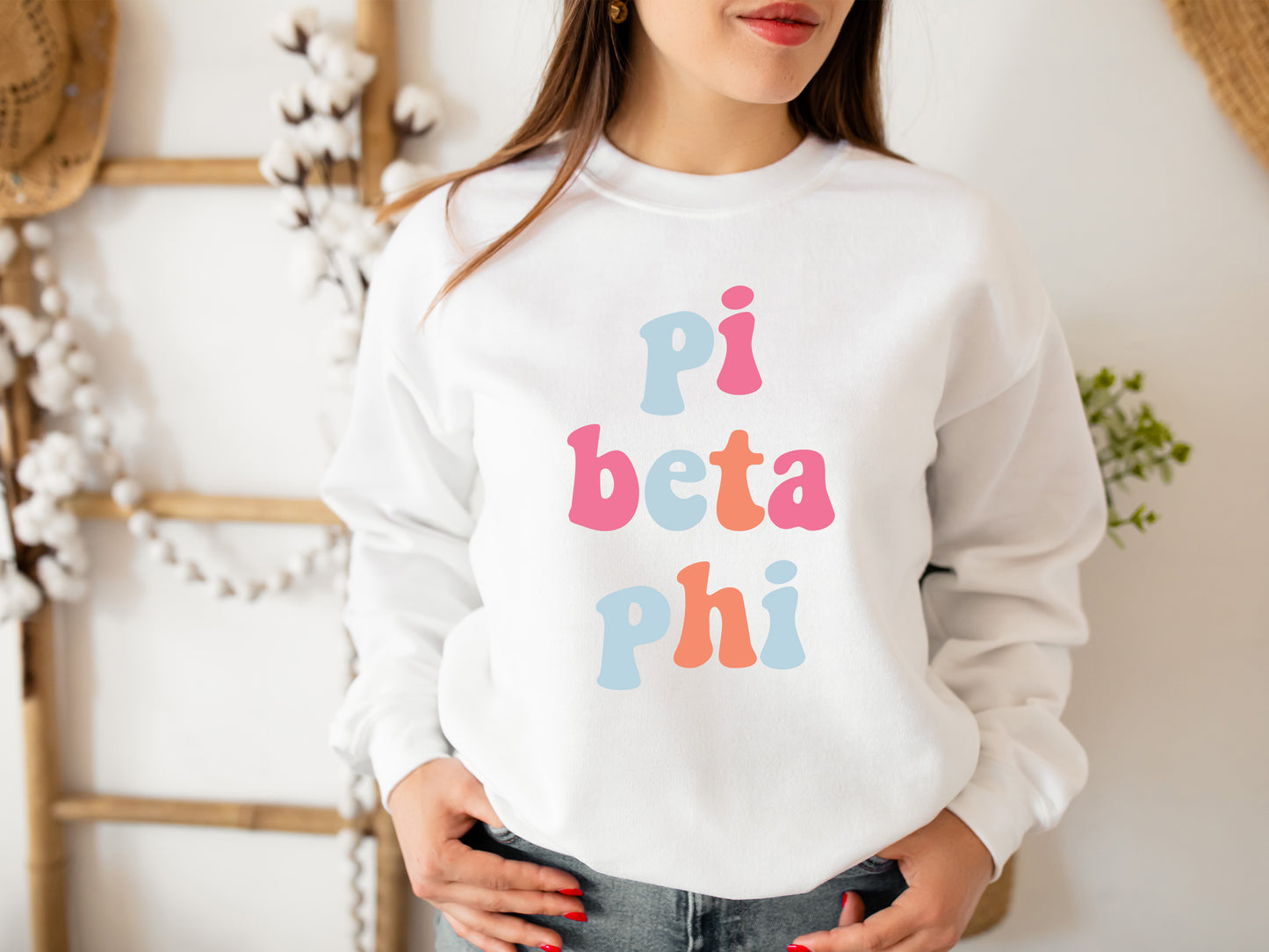 Pi Beta Phi Vividly Vibrant Sorority Sweatshirt _ 3169g