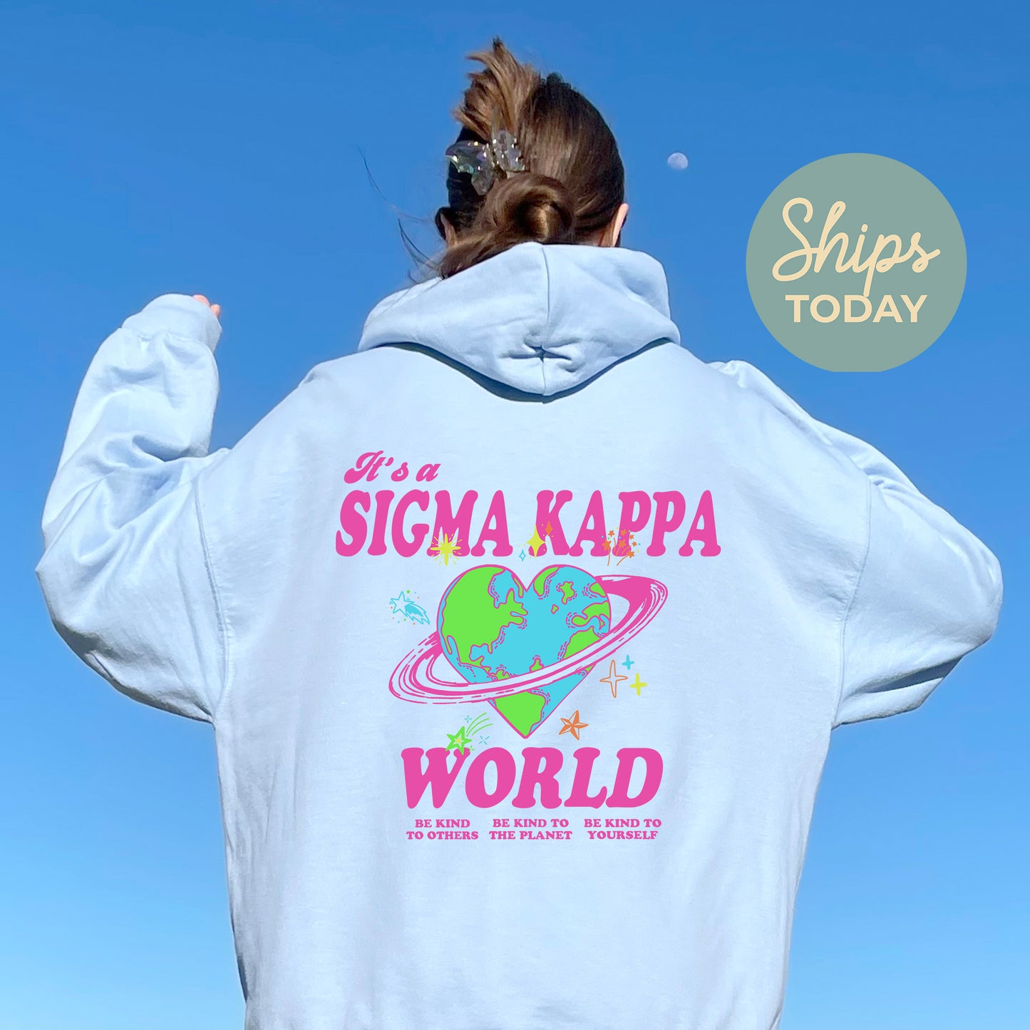 Sigma Kappa Pink Planet Sorority Hoodie _ 34252g