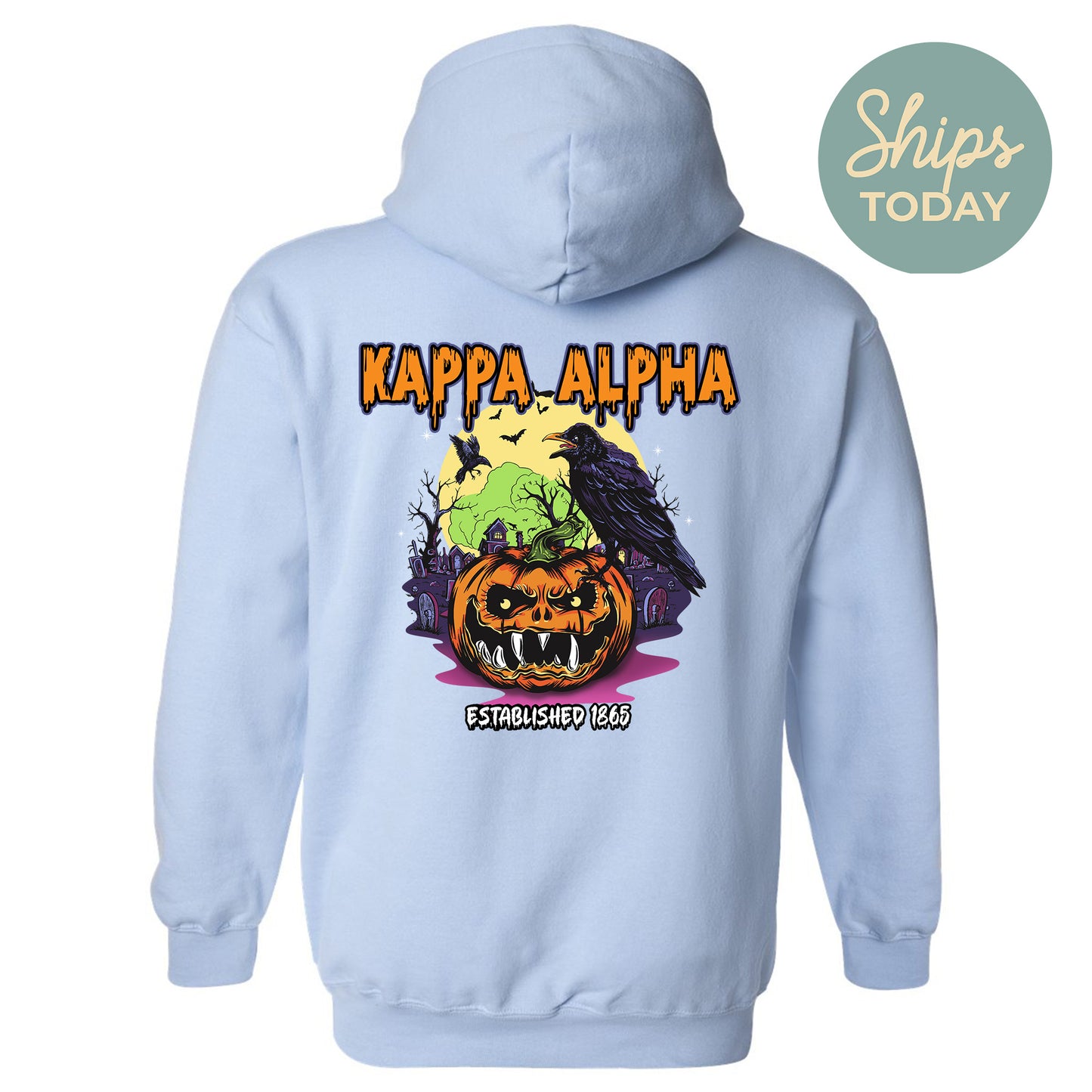 Kappa Alpha Order Halloween Bats Fraternity Hoodie _ 36262g
